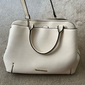 Steve Madden Cream Faux Leather Tote
